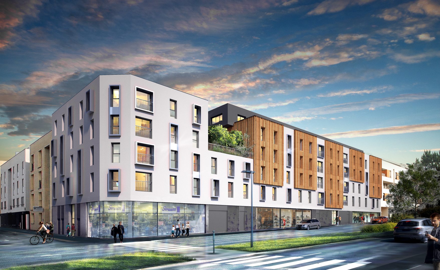 Construction de 40 logements collectifs et de surfaces commerciales à Arras (62000)