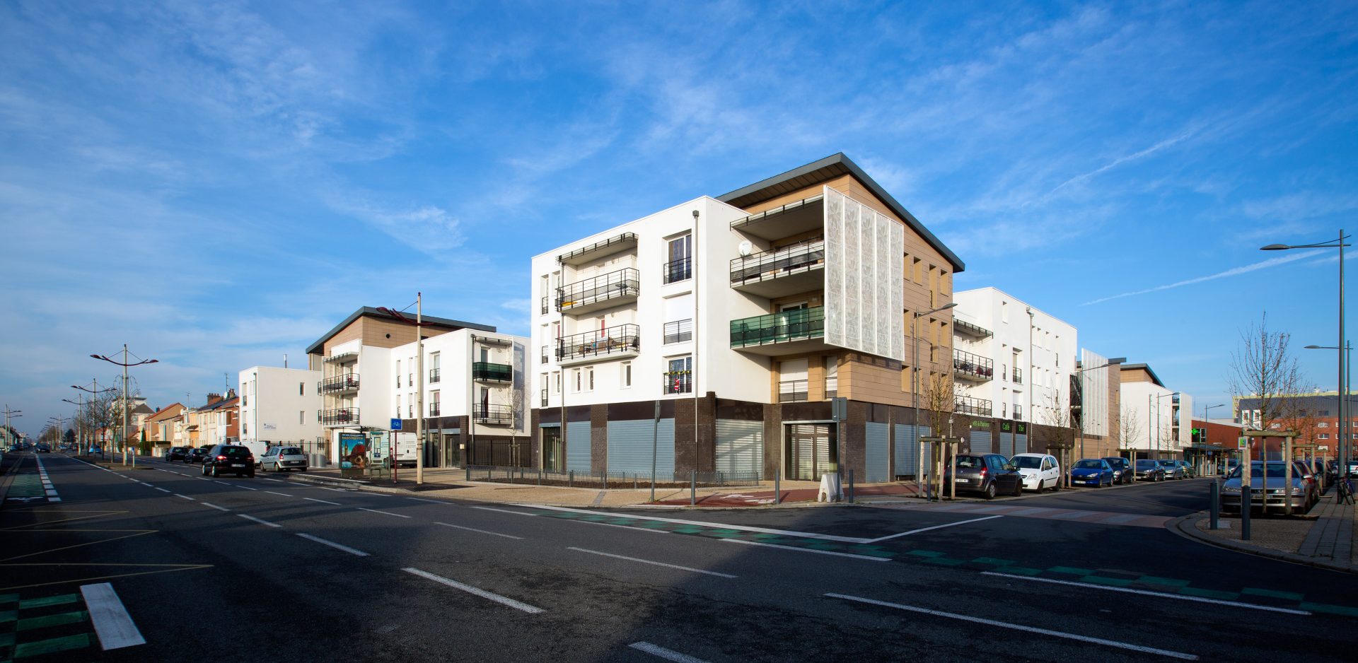 Construction de 60 logements collectifs et commerces dans le quartier Gauguin Matisse à Calais (62100)