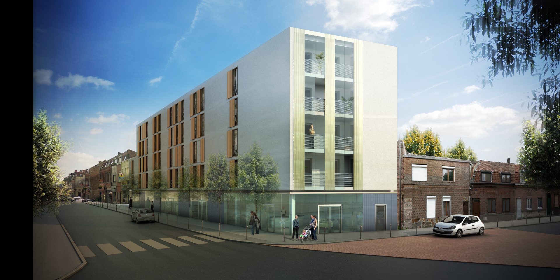 Construction de 16 logements individuels, 24 logements collectifs et un pôle de services publics à Roubaix (59100)